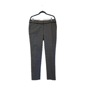 Willi Smith Women's Pants Tapered Leg Graphic Print Size 8 Trousers